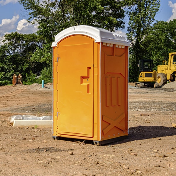 how often are the portable restrooms cleaned and serviced during a rental period in Side Lake MN